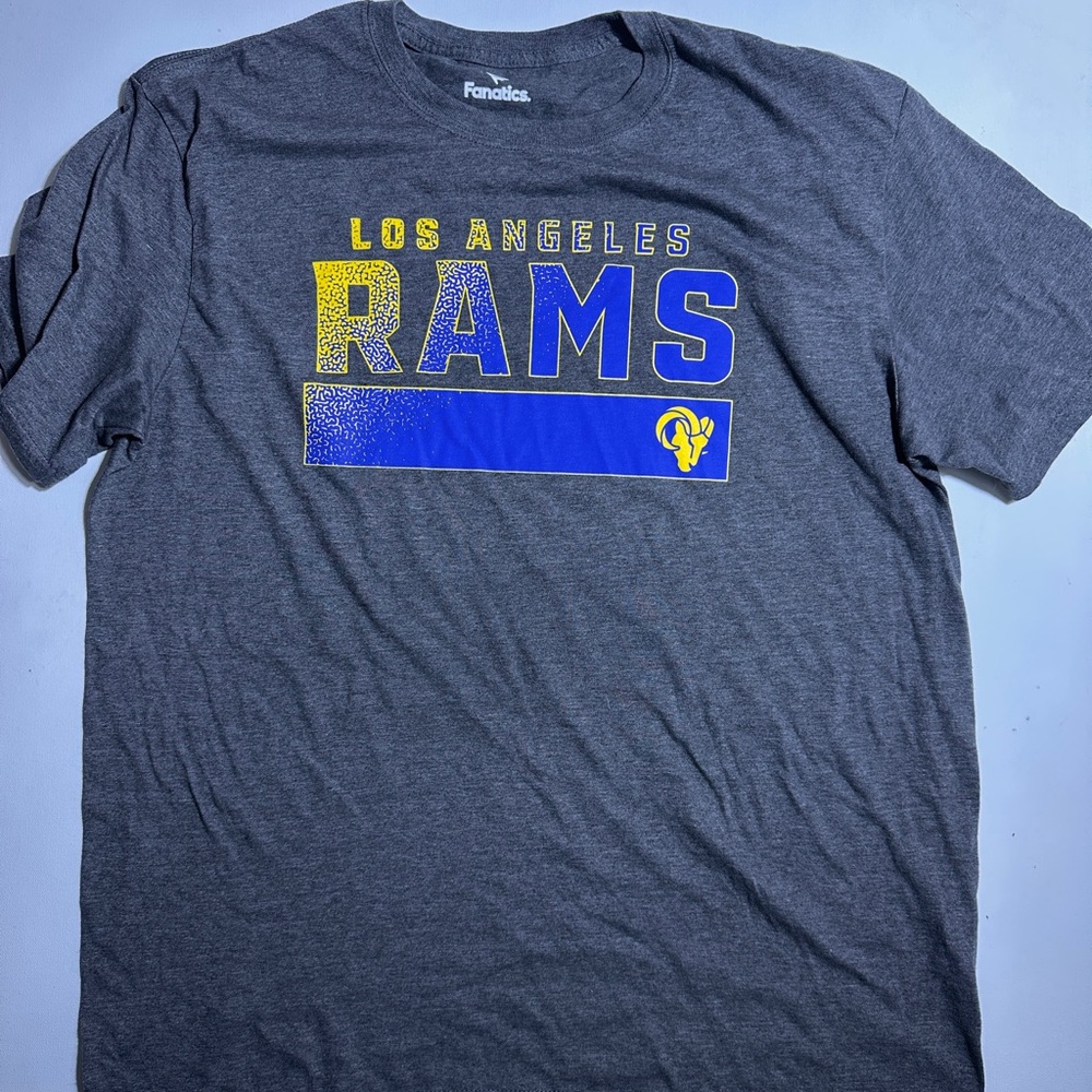 Fanatics Gray Los Angeles Rams Short Sleeve Tee